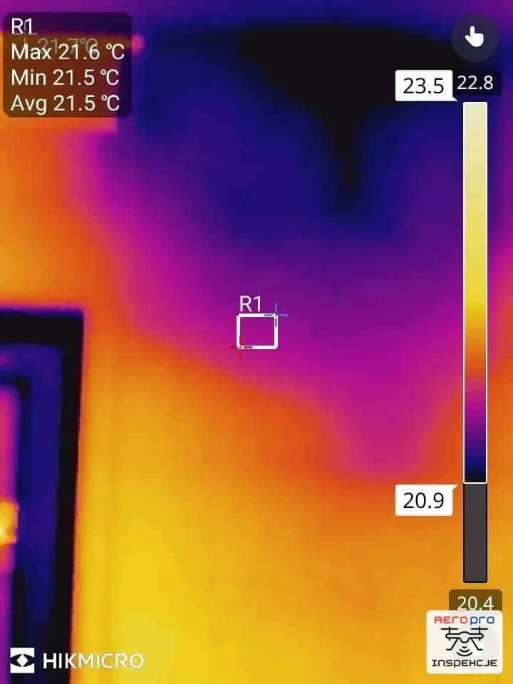 Przykładowy obraz termowizyjny zarejestrowany podczas ćwiczeń szkoleniowych